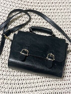 Albatross black satchel purse